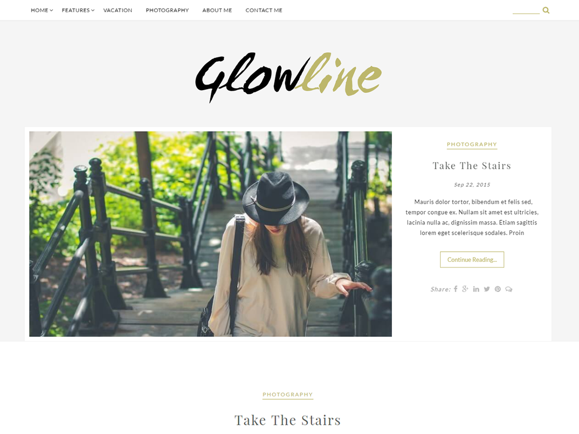 Glowline - Najlepsze szablony blogowe do WordPressa - za darmo